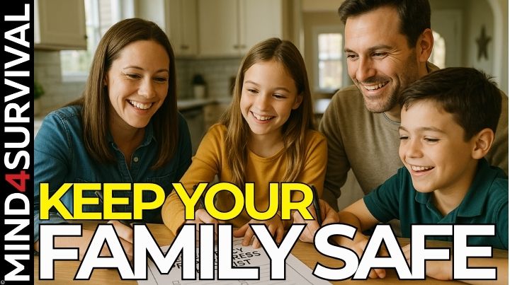 Family reviewing emergency plan together as part of everyday preparedness
