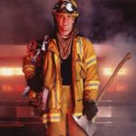 Brian Duff as a firefighter