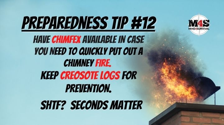 Keep Chimfex to put out a chimney fire