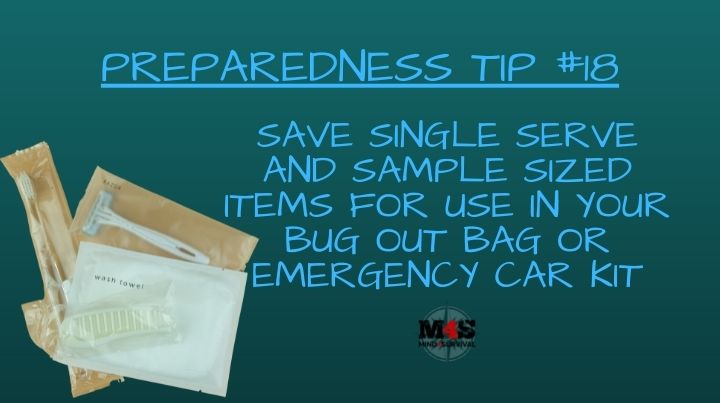 Save individually wrapped items for use in your emergency kits