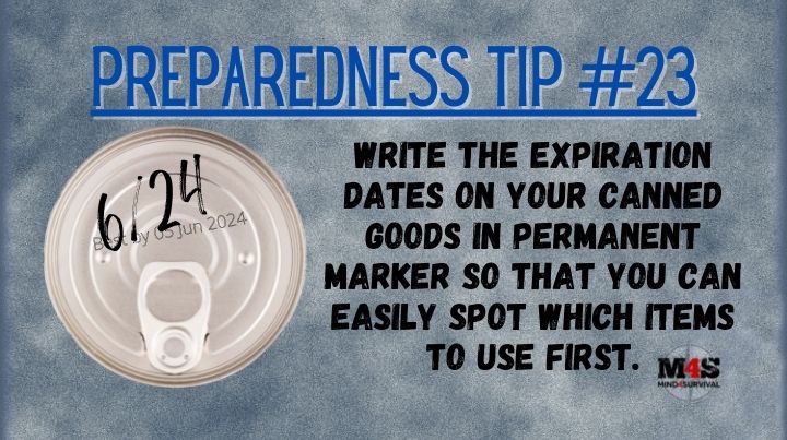 Write expiration dates on canned goods with a Sharpie