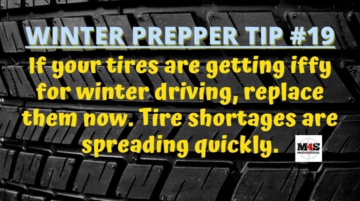 If you need tires for winter, get them now!