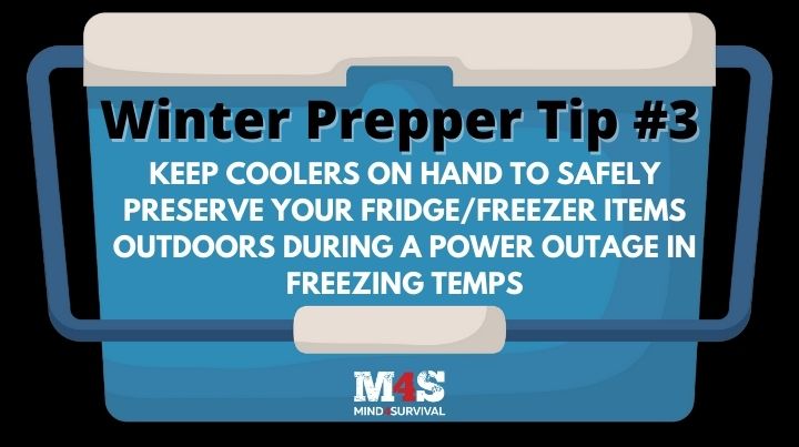Keep coolers on hand for frozen items during power outages