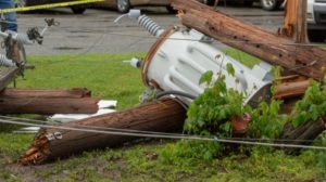 Keep away from downed power lines after a tornado