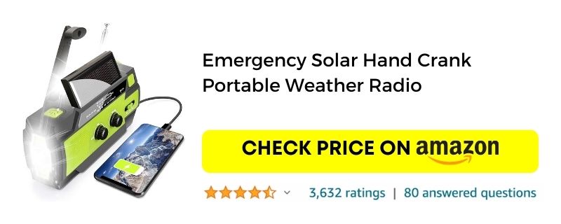Emergency Solar Hand Crank Portable Weather Radio