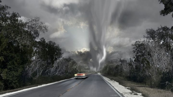 Never try to outrun a tornado with your vehicle