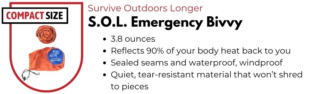 Compact Size S.O.L. Emergency Bivvy