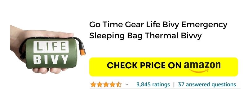 Go Time Gear Life Bivy Emergency Sleeping Bag Thermal Bivvy Amazon Link