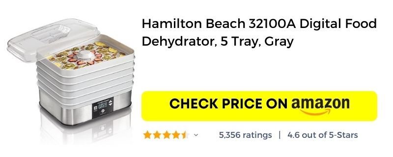 Hamilton Beach 32100A Digital Food Dehydrator 5 Tray Amazon link