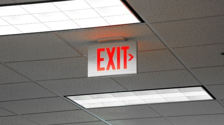If you hear an active shooter, try to find the nearest exit