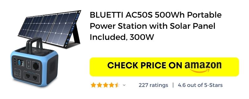 BLUETTI AC50S 500Wh Portable Power Station Amazon link