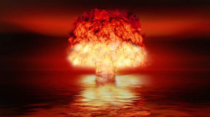 Nuclear explosion's mushroom cloud