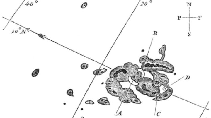 Richard Carrington 1859 Sun Spot Sketch