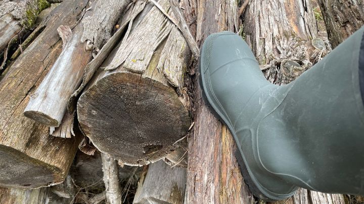 Kamik Winter Boots on Logs - no filter