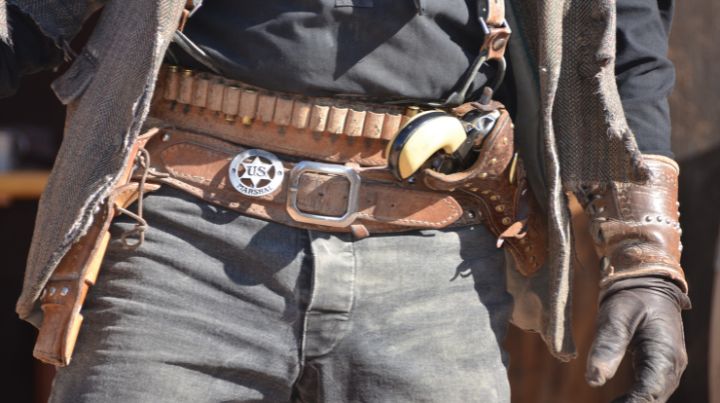 Cowboy with pistol and badge