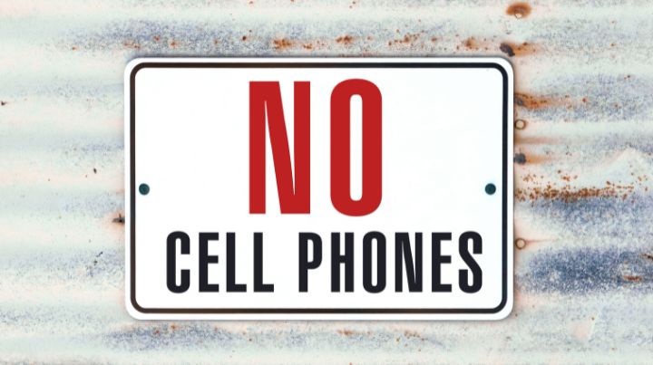 No cell phones sign