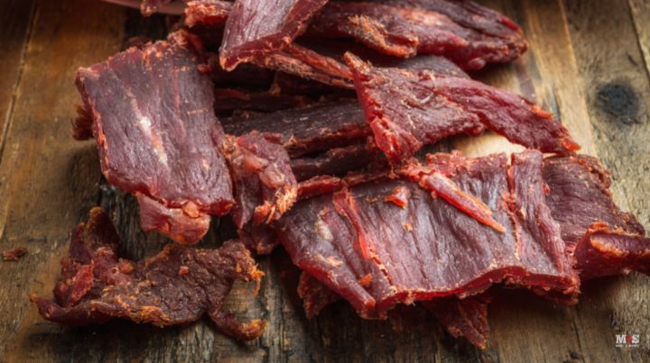 A slab of beef jerky