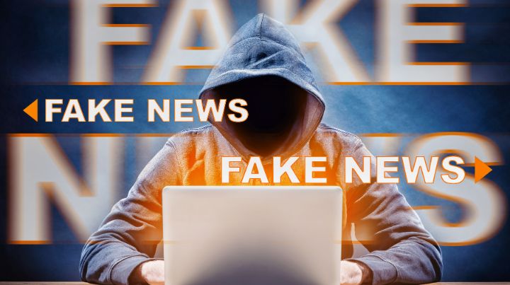 Anonymous person with fake news