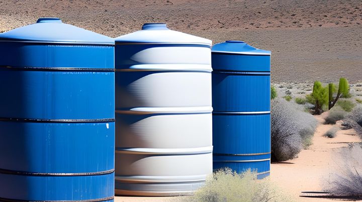 Water Barrels in the Desert
