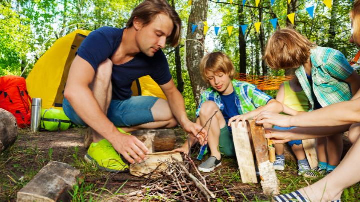 Camping with kids is a playground for survival skills