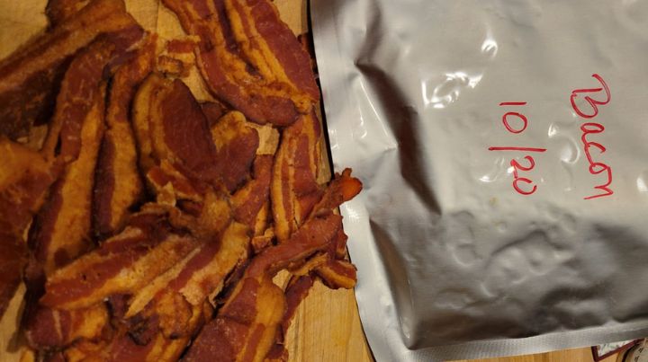 Photo of the author's freeze-dried bacon