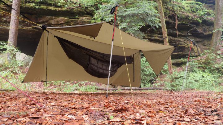 Hammock shelters help to keep you off the ground at night