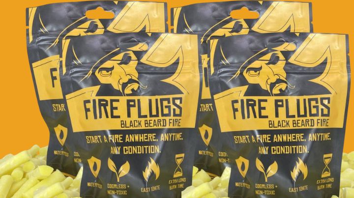 Black Beard Fire plugs come 50 per bag and are eco-friendly and fire-proof