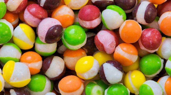 Freeze dried Skittles make a delicious snack