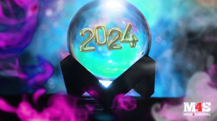Crystal ball with 2024 inside