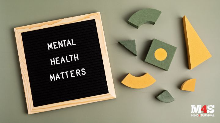 A sign with the words "Mental Health Matters"