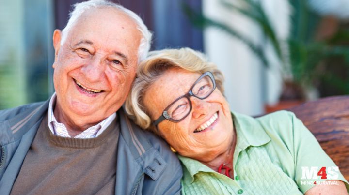 A happy elderly couple