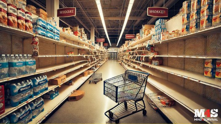 A looted grocery store. 