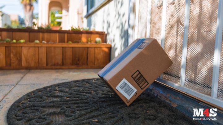 A package left on a porch