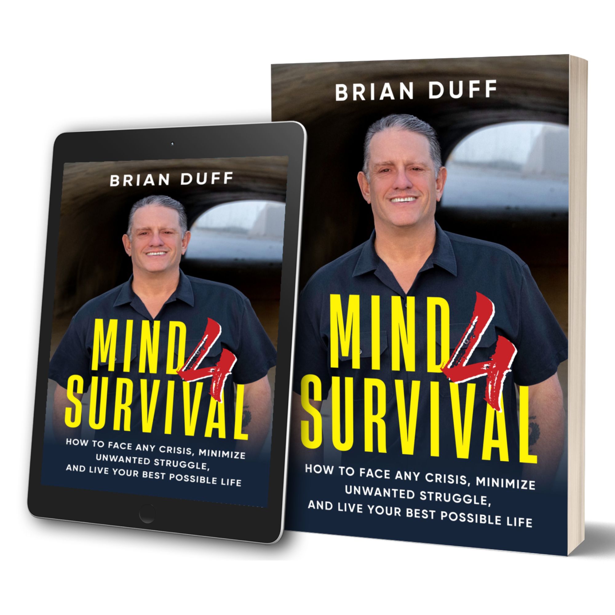 Mind4Survival Tablet and Print White Background