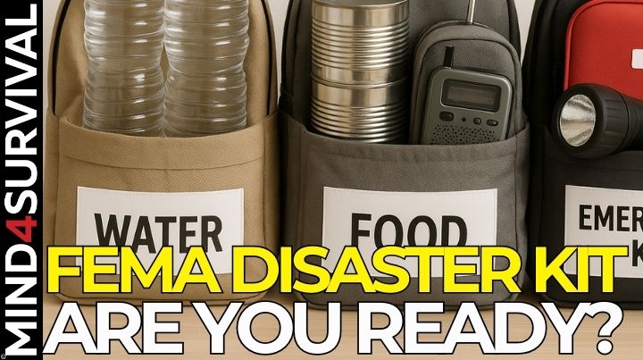 Emergency preparedness items in a home kit based on FEMA's recommended list