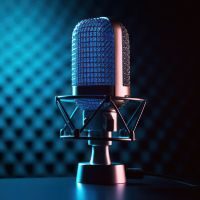 Blue Black Podcast Mic